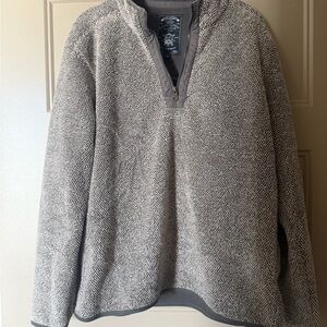 Kensington Men's Gray Fleece Quarter-Zip Sweater